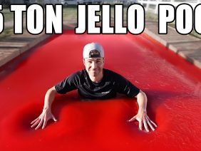 Worlds LARGEST JELLO POOL- Can you swim?