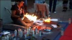Man Makes Art With Spray Paint And Fire